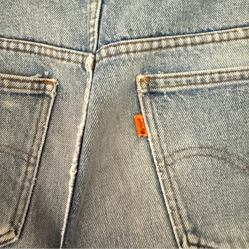Vintage Levi’s Orange Tab 517 1970s worn in denim jeans - Picture 4 of 5